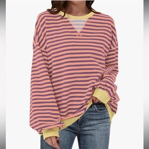 Striped Purple and Yellow Sweater